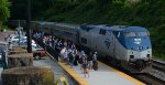 A nice crowd awaits Regional tr. 66 arriving at LYH